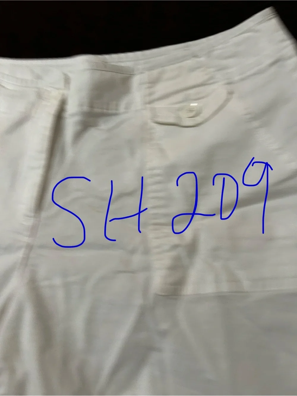 Hannah White Cotton Bermuda Shorts